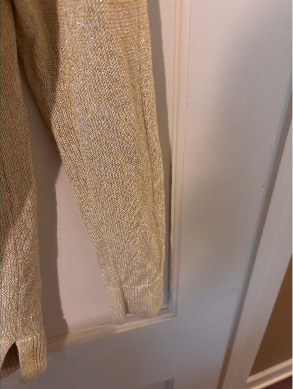 LOFT beige open front cardigan Large - Picture 3 of 4